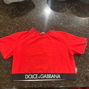 Dolce & Gabbana Red Crop Top